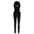 Black Level - glanzend jumpsuit met rits (zwart)