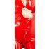 Latex catsuit met lange mouwen (rood) - S