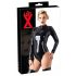 Latex lange mouw vrouwelijk body (zwart) - 2XL