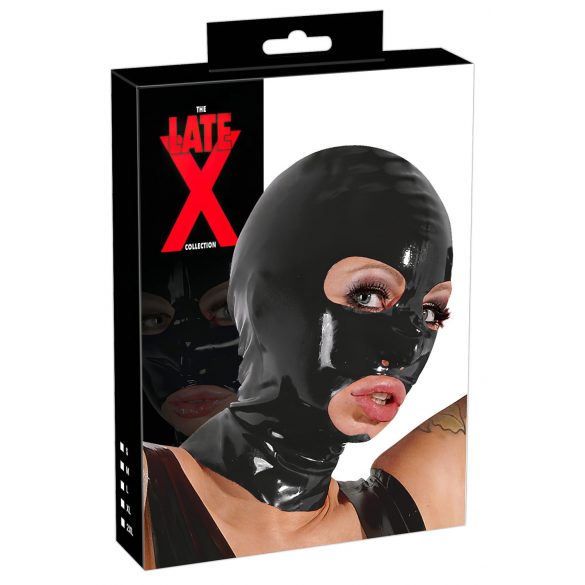 Latex zuigmasker (zwart)