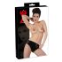 Latex slip met interne dildo (zwart)