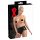 LATEX - Dames slip met vaginale condoom (zwart)