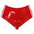 Latex slip met levensechte dildo (rood)