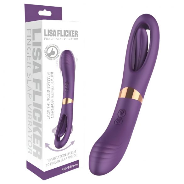 Funny Me Dual - oplaadbare 2in1 tongvibrator (paars)