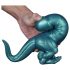 Toppedmonster - dinosaurus siliconen dildo - 26 cm (turquoise)