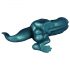 Toppedmonster - dinosaurus siliconen dildo - 26 cm (turquoise)