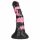 Slechte Paard - siliconen paardenharnas dildo 18cm (zwart-roze)