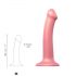 Metallic Shine M - huidvriendelijke strap-on dildo (metaalroze)