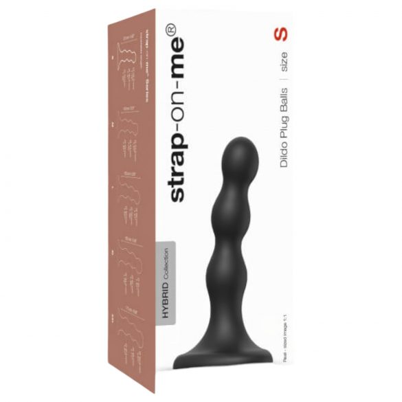 Strap-on-me Balls S - bolvormige, voetdildo (zwart)