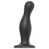 Strap-on-me Curvy L - golvende zuignap dildo (zwart)