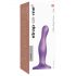 Strap-on-me Curvy S - golvend, zuignap dildo (paars)