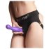 Strap-on-me Curvy S - golvend, zuignap dildo (paars)