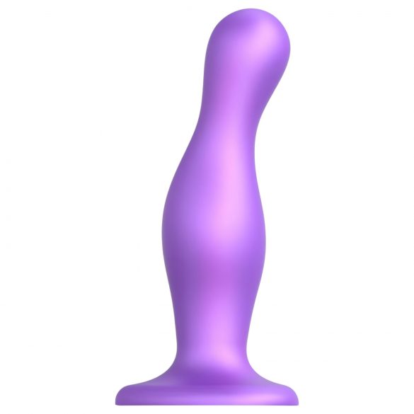 Strap-on-me Curvy L - golvend, voetstuk dildo (paars)