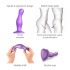 Strap-on-me Curvy L - golvend, voetstuk dildo (paars)