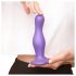 Strap-on-me Curvy L - golvend, voetstuk dildo (paars)