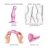 Strap-on-me Curvy S - golvende strap-on dildo (roze)