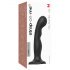 Strap-on-me P&G M - gebogen deftige dildo (zwart)