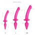 Strap-on-me Switch Semi-Realistic L - 2in1 siliconen dildo (roze)