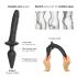 Strap-on-me Switch Realistisch S - 2-in-1 siliconen dildo (zwart)