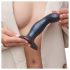 Strap-on-me Snaky M - gebogen anaal dildo (metaalblauw)