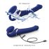 Strap-on-me S - Opzetbaar vibrator met luchtgolven - Blauw