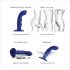 Strap-on-me M - waterdichte G-spot vibrator in blauw