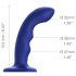 Strap-on-me M - waterdichte G-spot vibrator in blauw