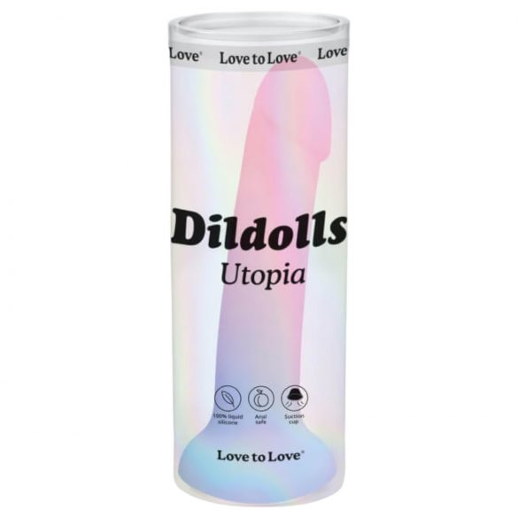 Dildolls Utopia - Kleurrijke Zuignap Dildo van Siliconen