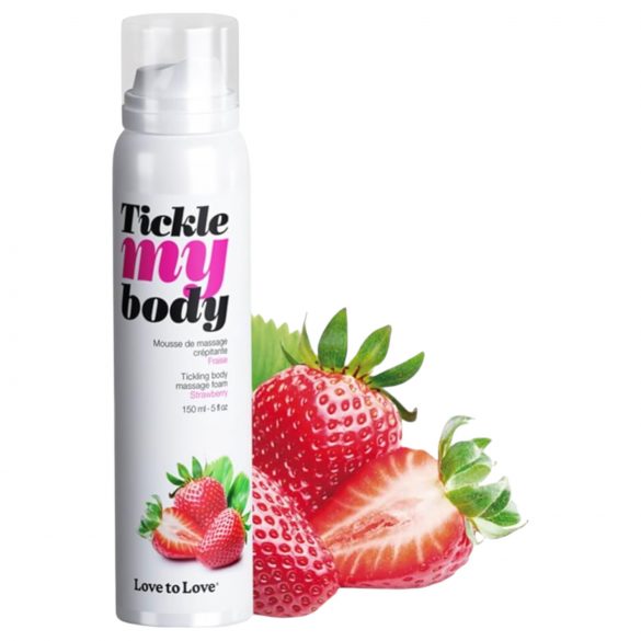 Tickle my body - massage foam - aardbei (150ml)