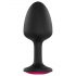 Dorcel Geisha Plug Ruby M - Zwarte anaal plug met roze steen