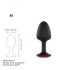 Dorcel Geisha Plug Ruby M - Zwarte anaal plug met roze steen