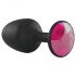 Dorcel Geisha Plug Ruby M - Zwarte anaal plug met roze steen