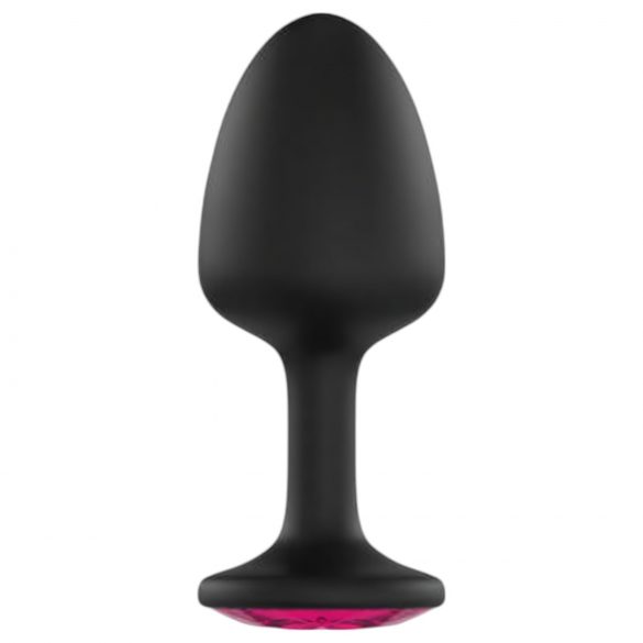 Dorcel Geisha Plug Ruby L - roze steentje anaal plug (zwart)