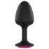 Dorcel Geisha Plug Ruby L - roze steentje anaal plug (zwart)