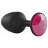 Dorcel Geisha Plug Ruby L - roze steentje anaal plug (zwart)