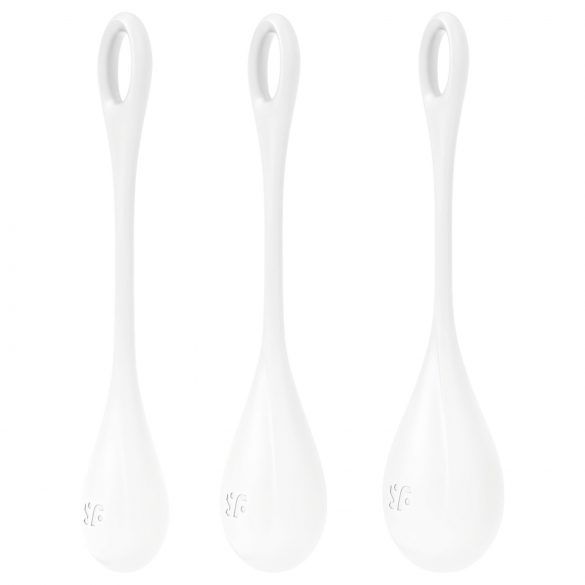 Satisfyer Yoni Power 1 - witte kegeloefeningset (3-delig)