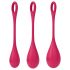 Satisfyer Yoni Power 1 - rode geishaballen set (3-delig)