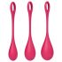 Satisfyer Yoni Power 1 - rode geishaballen set (3-delig)