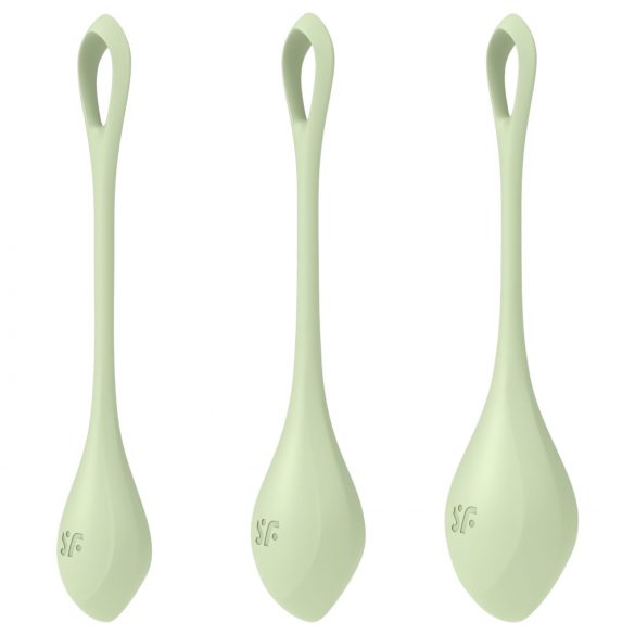 Satisfyer Yoni Power 2 - Groene geishabal set (3-delig)