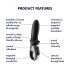 Satisfyer Hot Passion - slimme verwarmde anaalvibrator (zwart)