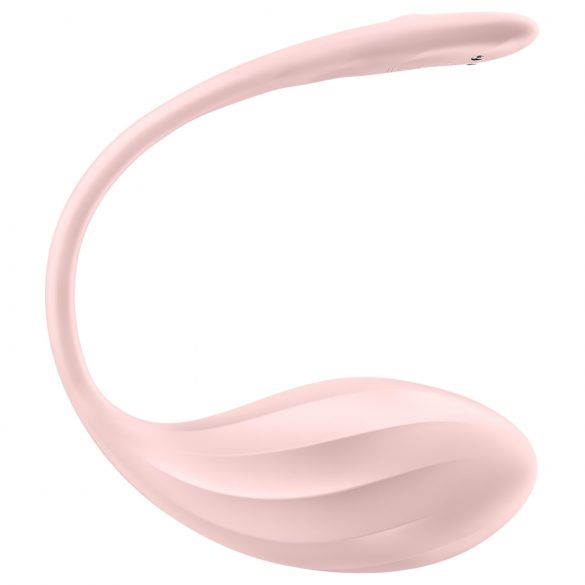 Satisfyer Ribbelige Bloem - roze vibratie-ei met afstandsbediening