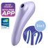 Satisfyer Dual Pleasure - slimme 2in1 luchtdrukvibrator (paars)