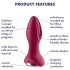 Satisfyer Rotator Plug 2 - oplaadbare, parel anal vibrator (fusie)