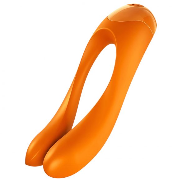 Satisfyer Candy Cane - waterdichte, oplaadbare dubbele vibrator (oranje)