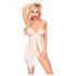 Penthouse Sweet Beast - wit babydoll set met roosjes