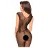 Penthouse Wild Catch - mouwloze zwarte fishnet catsuit