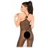 Penthouse Love on Fire - glanzend doorschijnende bodysuit met string (zwart)