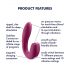 Satisfyer Sunray - oplaadbare 2in1 luchtdrukvibrator (rood)