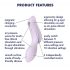 Satisfyer Curvy Trinity 2 - luchtgolven 2in1 vibrator (paars)