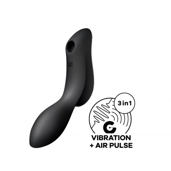 Satisfyer Curvy Trinity 2 - 2in1 luchtdruk vibrator (zwart)